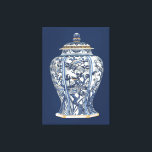 Blue & White Porcelain Vase by Vision Studio Canvas Print<br><div class="desc">An alluring blue and white porcelain vase,  covered in intricate floral designs. A Vision Studio creation,  this amazing piece would look great on your wall. Get yours today!</div>