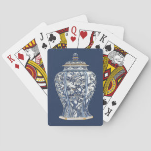 Blue & White Porcelain Vase by Vision Studio Playing Cards
