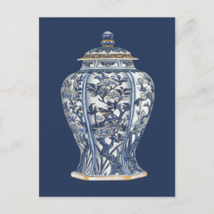 Blue & White Porcelain Vase by Vision Studio Postcard
