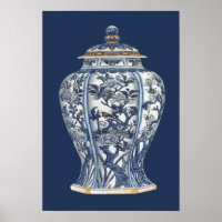 Blue & White Porcelain Vase by Vision Studio
