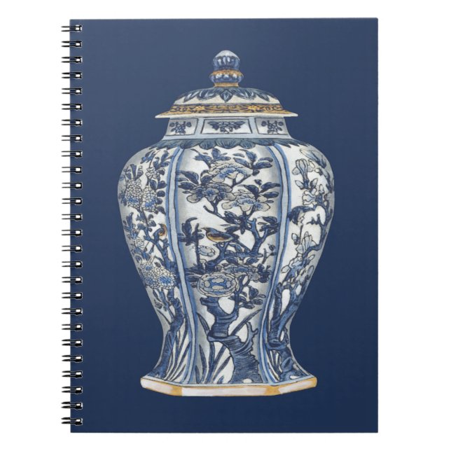 Blue & White Porcelain Vase by Vision Studio Spiral Notebook (Front)