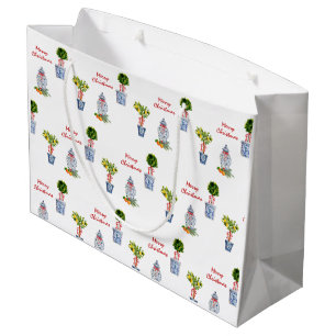 Blue & White Pottery Christmas Gift bag