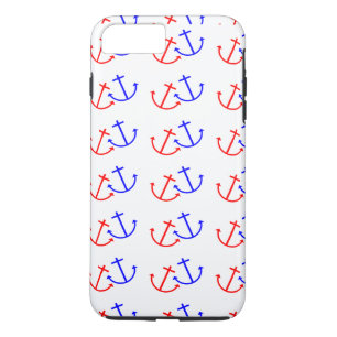 Blue White Red Anchors Pattern Case-Mate iPhone Case