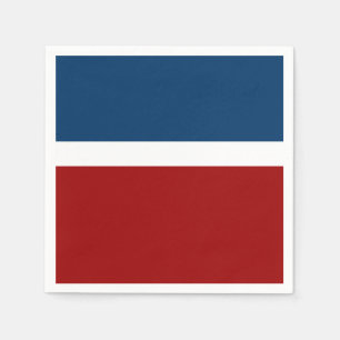 Blue White Red Color Block Style Design Napkin