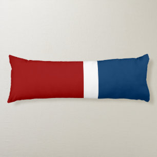 Blue White Red Colour Block Style Design Body Cushion