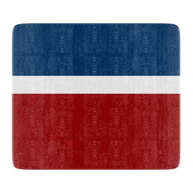 Blue White Red Colour Block Style Design  Cutting Board (Front)