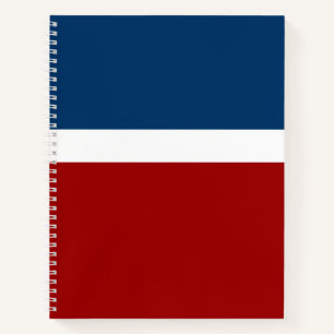 Blue White Red Colour Block Style Design  Notebook