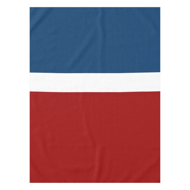 Blue White Red Colour Block Style Design  Tablecloth (Front)