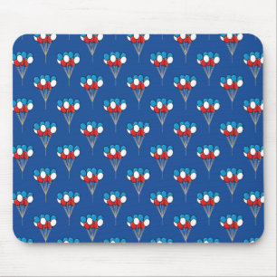 Blue White Red Patriotic Balloons Mouse Pad