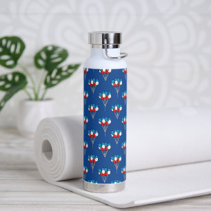 Blue White Red Patriotic Balloons Water Bottle
