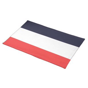 Blue White & Red Stripes Striped Design Placemat