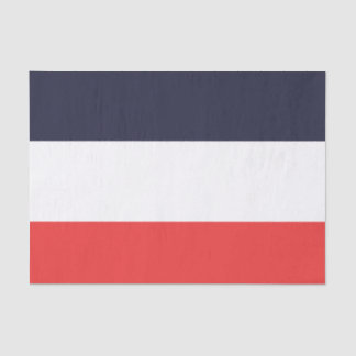 Blue White & Red Stripes Striped Tissue Paper