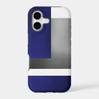 Blue White & Silver Comtemporary Iphone 5 Case