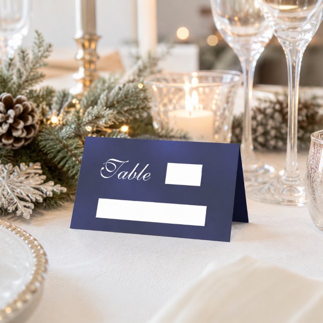 Blue white simple place card (Creator Uploaded)