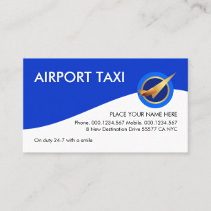 Blue White Sky Aeroplane Liftoff Business Card