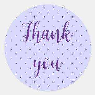 Blue White Snowflakes Classic Round Sticker