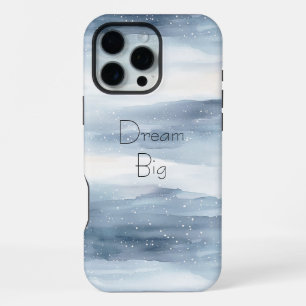 Blue White Snowflakes iPhone 16 Pro Max Case