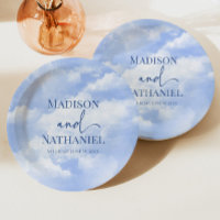 Blue White Sparkle Clouds Dreamy Elegant Wedding