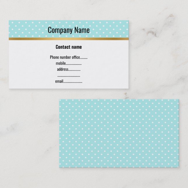 BLUE WHITE SPOT BUSINESS CARD (Front/Back)