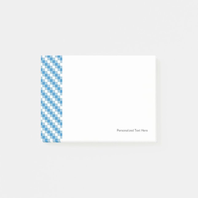 Blue-white squares background post-it notes (Front)