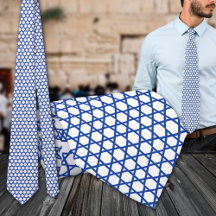 Blue White Star Of David Grid