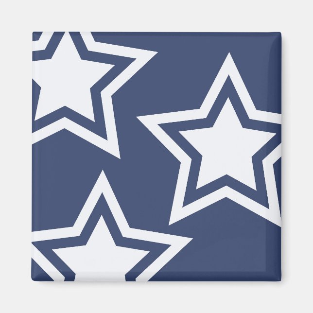 Blue White Stars Magnet (Front)
