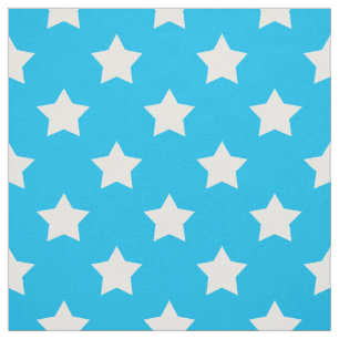 Blue White Stars Pattern Decorative Textile Fabric