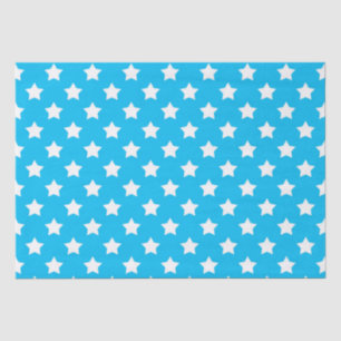 Blue White Stars Pattern Decorative Tissue Paper