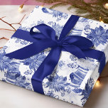 Blue White Stockings Mittens Christmas Holiday Wrapping Paper<br><div class="desc">Blue White Stockings Mittens Christmas Festive Holiday Pattern Gift Wrap Wrapping Paper features an elegant blue and white Christmas holiday pattern with Christmas stockings and winter mittens accented with winter flowers. Perfect for holiday gift wrapping. Created by Evco Studio www.zazzle.com/store/evcostudio</div>