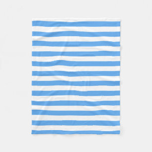 Blue White Stripe Chic Template Decorative Small Fleece Blanket