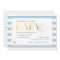 Blue & White Stripe Faux Gold Baby Boy Shower