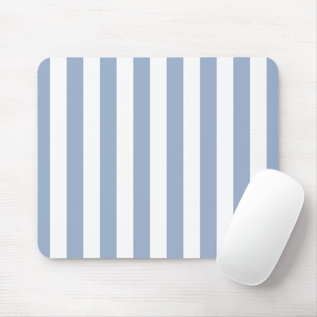 Blue & White Stripe Mousepad (With Mouse)