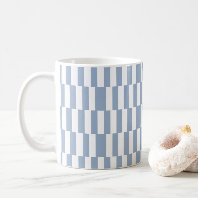 Blue & White Stripe Mug  (With Donut)