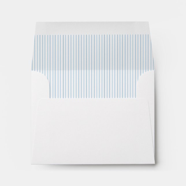Blue & White stripe Return Address  Envelope (Back (Bottom))