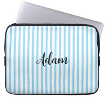 Blue White Stripe Script Name Personalised