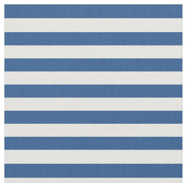 Blue & White Striped Fabric (Close Up)