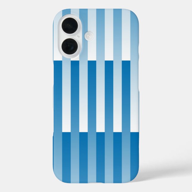 Blue White Striped Pattern Case-Mate iPhone Case (Back)
