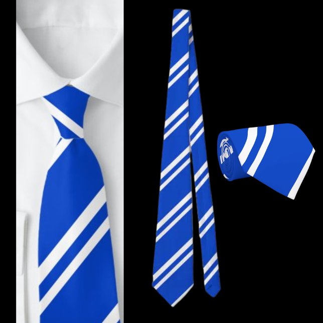 Blue White Striped Pattern          Tie (Creator Uploaded)