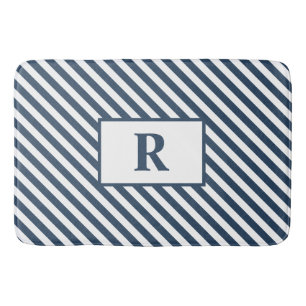 Blue/White Stripes Bath Mat