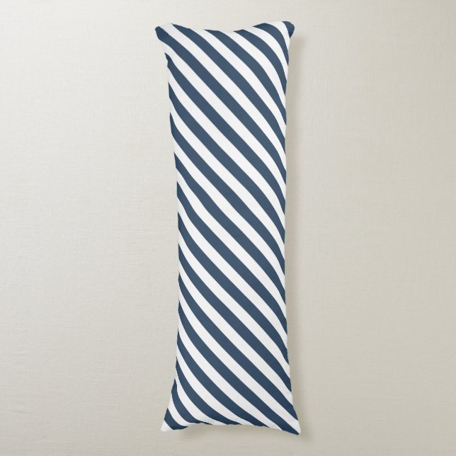 Blue/White Stripes Body Pillow (Front Vertical)