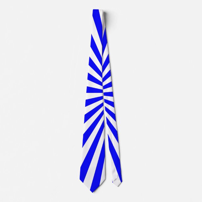 blue white stripes tie (Front)
