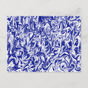 Blue & White Swirl Postcard