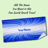 Blue & White Swirls and Add Your Name to this