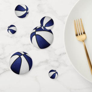 blue white team colours basketball party confetti