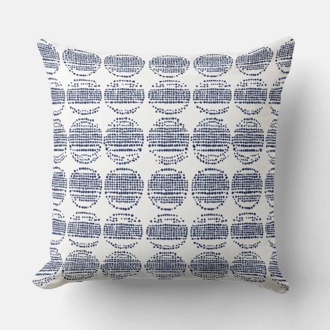 Blue & White Throw Pillow (Front)