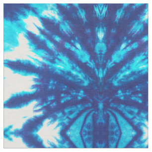 Blue & White Tie-Dye Fabric