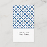 Blue & White tile Interior designer Business Card