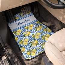 Blue White Tile Lemon Mediterranean Pattern Name