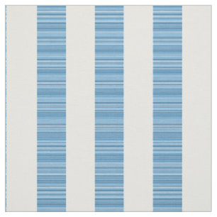 Blue White Vertical Modern Stripes Fabric