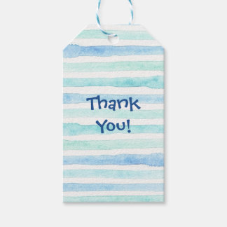 blue white watercolors thank you tags for favors